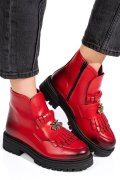 GHETE ROSII PIELE NATURALA 3S7702