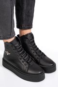 GHETE NEGRE PIELE NATURALA 6S7766