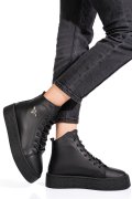GHETE NEGRE PIELE NATURALA 6S7766