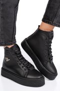 GHETE NEGRE PIELE NATURALA 6S7766
