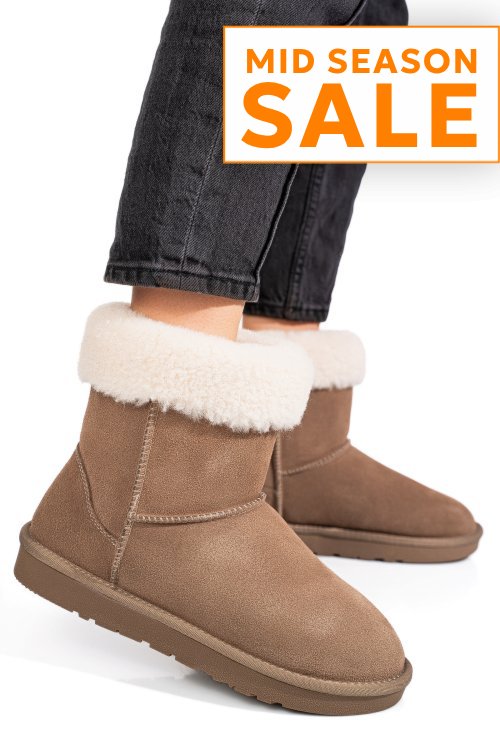 Cizme taupe piele naturala 1s77221