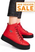 GHETE ROSII PIELE NATURALA 6S7766