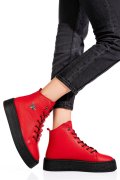 GHETE ROSII PIELE NATURALA 6S7766