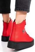 GHETE ROSII PIELE NATURALA 6S7766