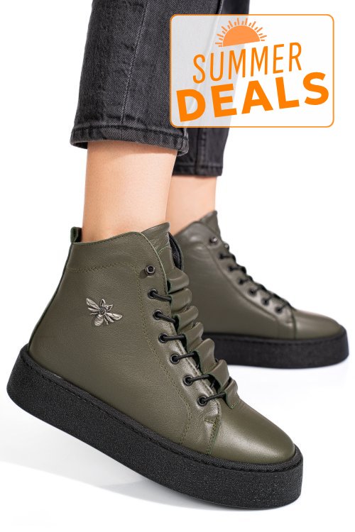 Ghete khaki piele naturala 6s7766