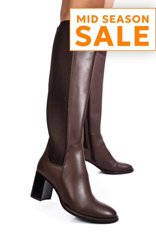 Cizme maro inchis piele naturala 1s773229
