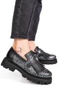 MOCASINI DAMA PIELE NATURALA BLACK GREY 3S7795
