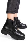GHETE NEGRE PIELE NATURALA 3S7702