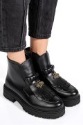 GHETE NEGRE PIELE NATURALA 3S7702