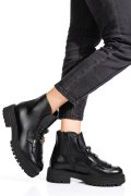 GHETE NEGRE PIELE NATURALA 3S7702