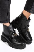 GHETE NEGRE PIELE NATURALA 3S7702