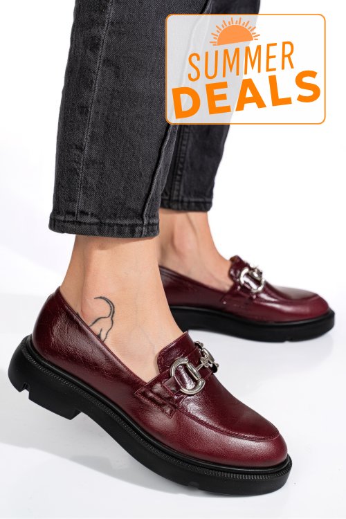 Mocasini visinii piele naturala 1s77243