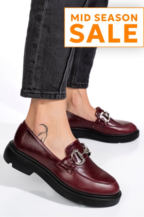 Mocasini visinii piele naturala 1s77243