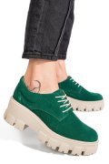PANTOFI VERZI PIELE NATURALA INTOARSA 2S77080