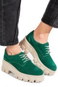 PANTOFI VERZI PIELE NATURALA INTOARSA 2S77080