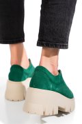 PANTOFI VERZI PIELE NATURALA INTOARSA 2S77080