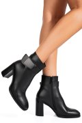 BOTINE NEGRE PIELE NATURALA SS77N5012
