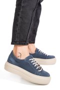 PANTOFI SPORT DAMA PIELE NATURALA INTOARSA ALBASTRI 3S77001