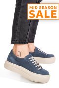 PANTOFI SPORT DAMA PIELE NATURALA INTOARSA ALBASTRI 3S77001
