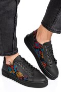 PANTOFI SPORT NEGRI PIELE NATURALA 7S7768
