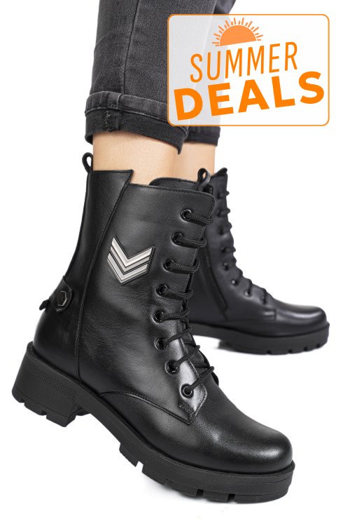 Ghete negre piele naturala 9s7754
