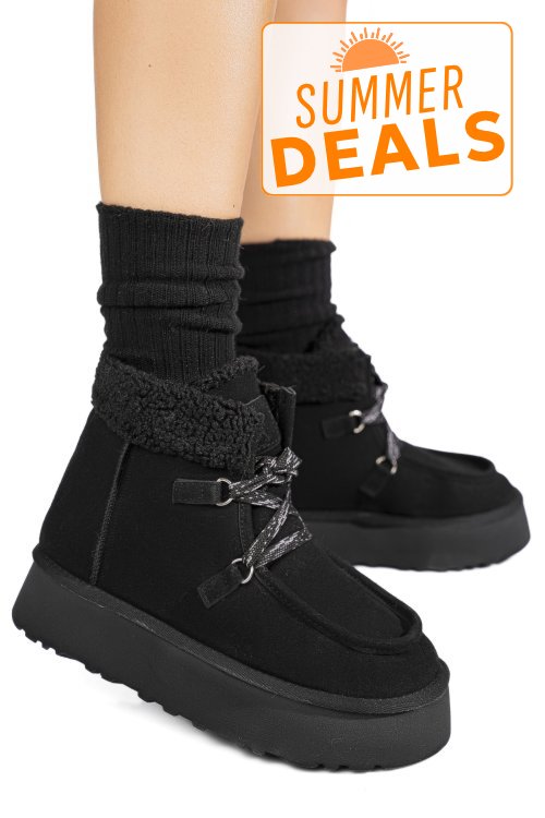 Ghete negre piele naturala intoarsa us77kb004