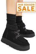 GHETE NEGRE PIELE NATURALA INTOARSA US77KB004