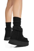 GHETE NEGRE PIELE NATURALA INTOARSA US77KB004