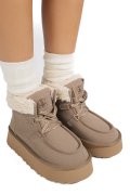 GHETE BEJ PIELE NATURALA INTOARSA US77KB005