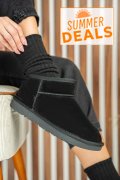 GHETE DAMA IMBLANITE PIELE NATURALA INTOARSA NEGRE 1S771200