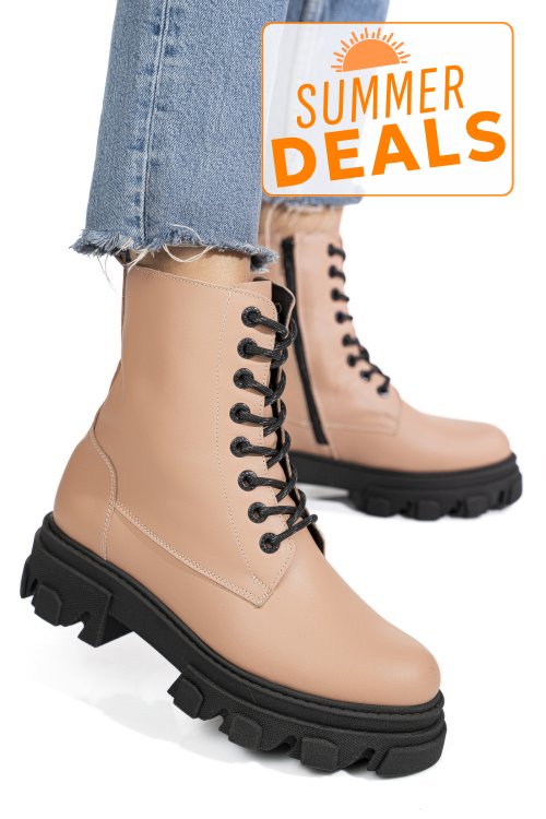 Ghete dama piele naturala roz 1s7731