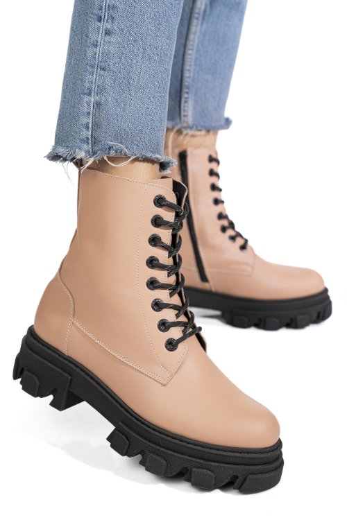 Ghete dama piele naturala roz 1s7731