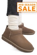 GHETE DAMA IMBLANITE PIELE NATURALA INTOARSA TAUPE 1S771200