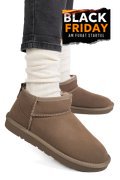GHETE DAMA IMBLANITE PIELE NATURALA INTOARSA TAUPE 1S771200