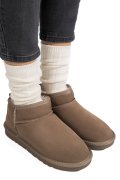 GHETE DAMA IMBLANITE PIELE NATURALA INTOARSA TAUPE 1S771200