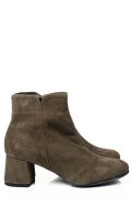 BOTINE DAMA PIELE NATURALA INTOARSA KHAKI 7S7721