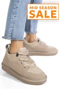 PANTOFI SPORT BEJ PIELE NATURALA INTOARSA 1S77204