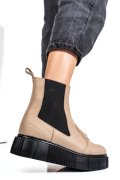 GHETE BEJ PIELE NATURALA 2PC01L