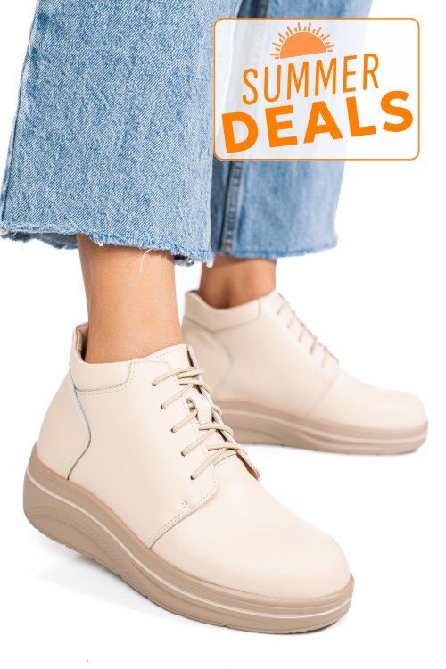 Ghete bej piele naturala 0sp588