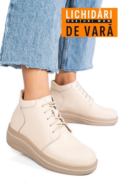 Ghete bej piele naturala 0sp588