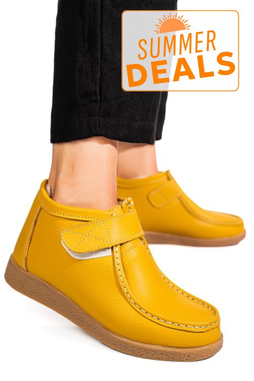 Ghete yellow piele naturala 9sp601-2