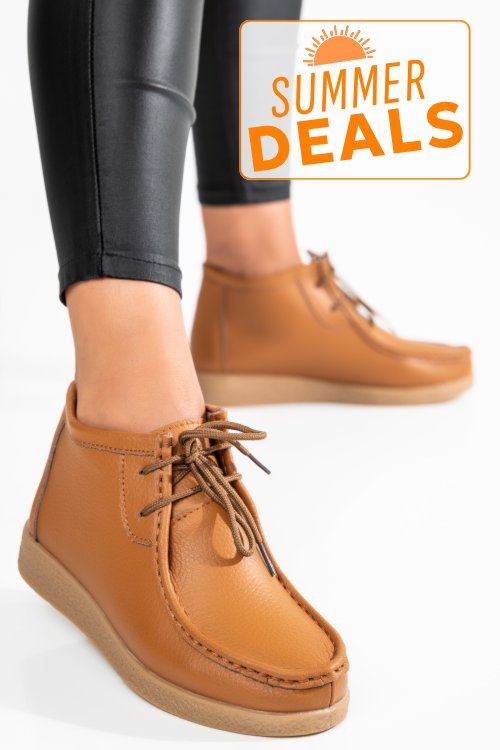 Ghete camel piele naturala 9sp602-1