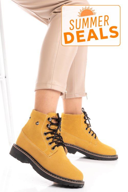 Ghete yellow piele naturala intoarsa 1sp952-1
