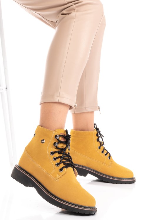 Ghete yellow piele naturala intoarsa 1sp952-1