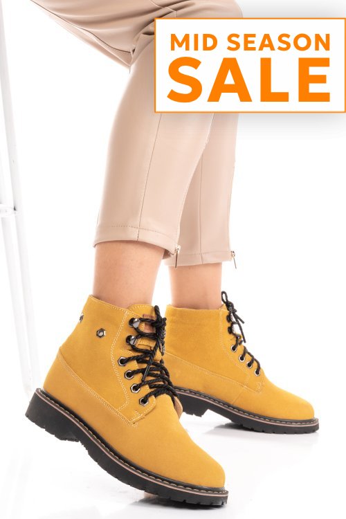 Ghete yellow piele naturala intoarsa 1sp952-1