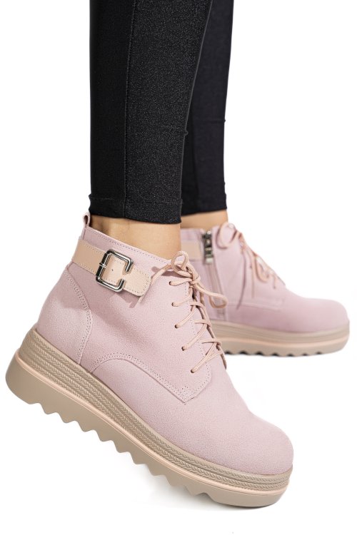 Ghete roz piele naturala intoarsa 2sp0211a