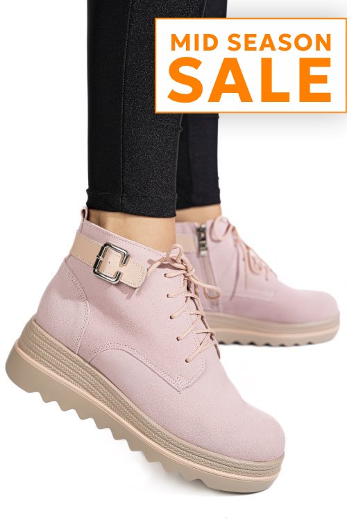 Ghete roz piele naturala intoarsa 2sp0211a