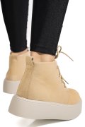 GHETE BEJ PIELE NATURALA INTOARSA 1SP558