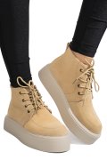 GHETE BEJ PIELE NATURALA INTOARSA 1SP558