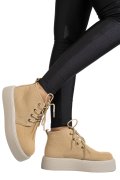 GHETE BEJ PIELE NATURALA INTOARSA 1SP558
